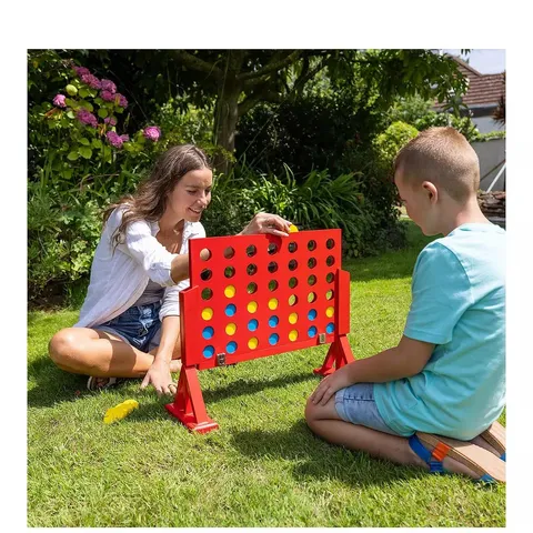 GRASSHOPPER GAMES WOODEN 4 IN A ROW GAME