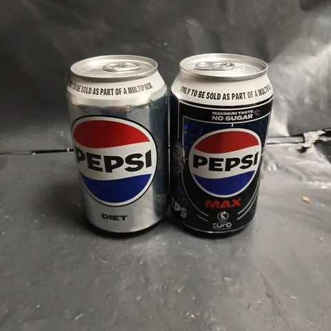TOTE OF APPROXIMATELY 24 PEPSI MAX/DIET PEPSI CANS 330ML - COLLECTION ONLY