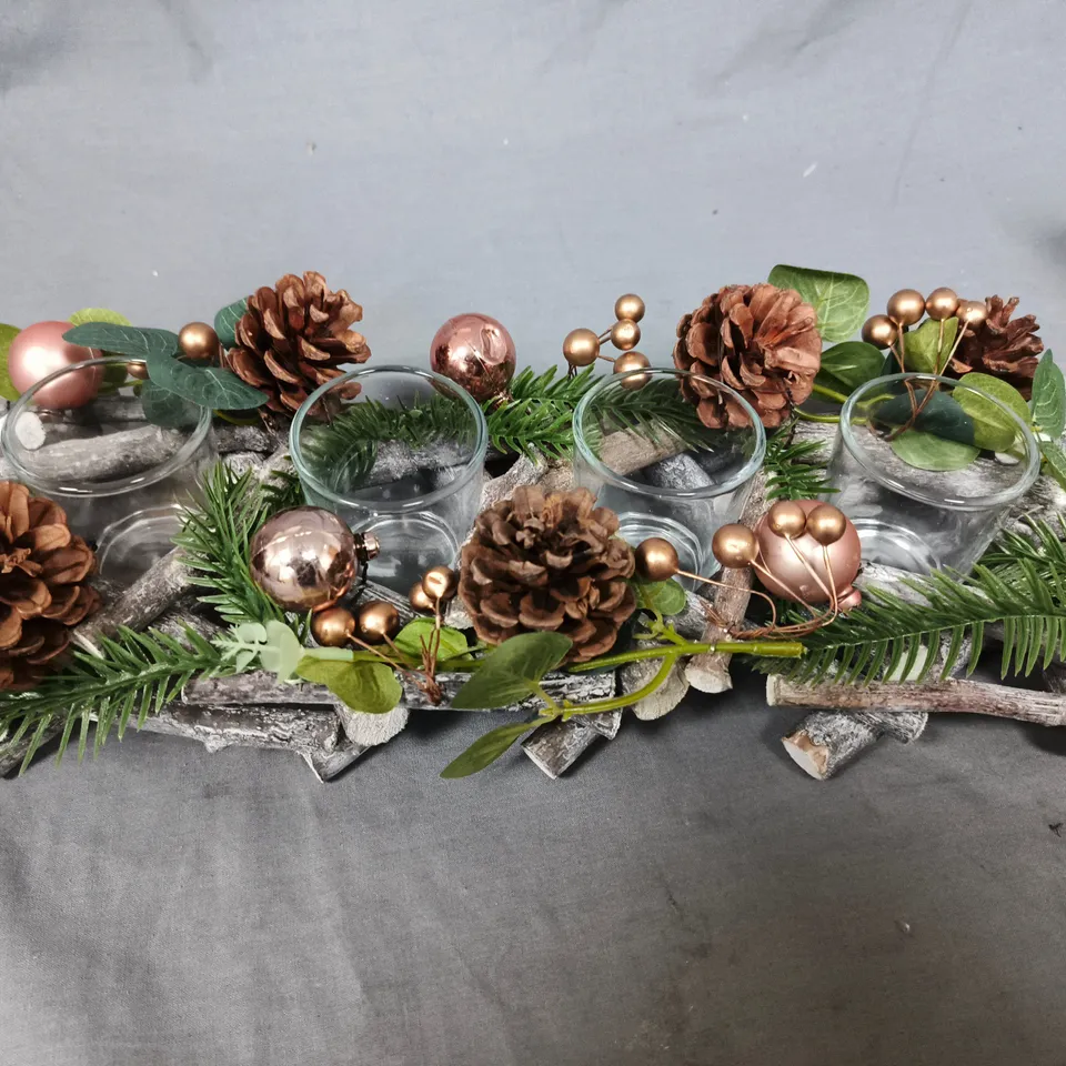 DECORATIVE CHRISTMAS THEMED CANDLE HOLDER