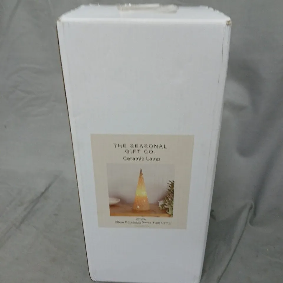 THE SEASONAL GIFT CO. CERAMIC LAMP – BOXED