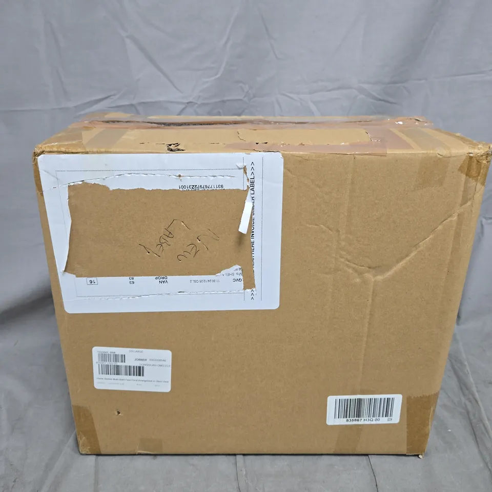 HOME STORIES MULTI-STEM FAUX FLORAL ARRANGEMENT IN GLASS VASE