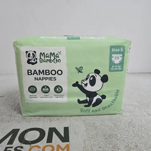 BOX OF 4 x MAMA BAMBOO SIZE 3 NAPPIES (28 PER PACK)