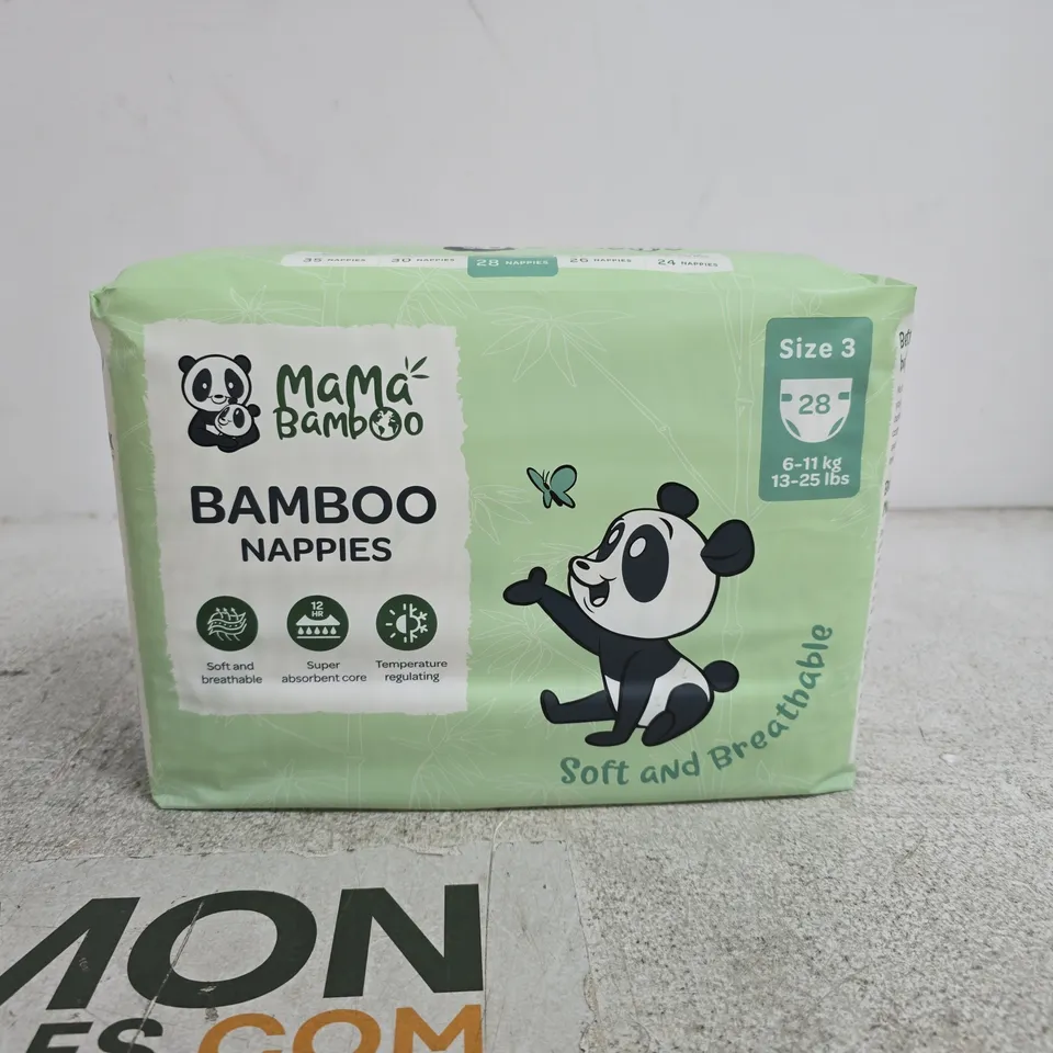 BOX OF 4 x MAMA BAMBOO SIZE 3 NAPPIES (28 PER PACK)