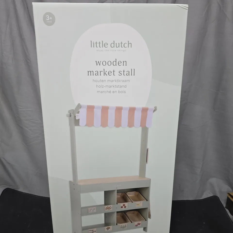 LITTLE DUTCH WOODEN MARKET STALL – TOY (AGE 3+)