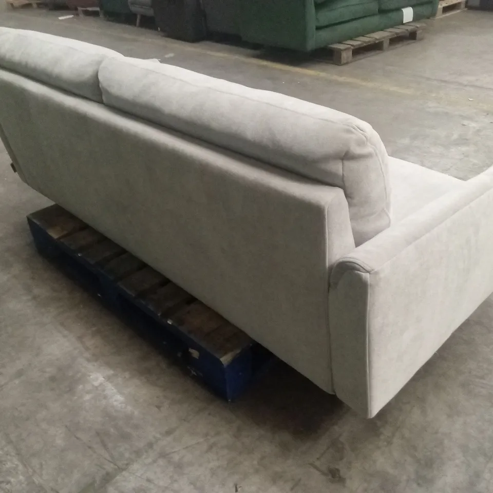 DANETTI BROOKS LIGHT GREY FABRIC PLEAT 3 SEATER SOFA RRP £979