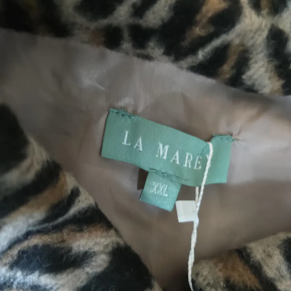 LA MARE LEOPARD PRINT FAUX FUR COAT – XXL