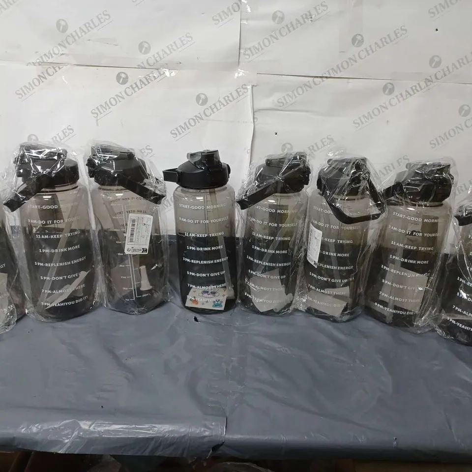 8 2000ml MOTIVATIONAL WATER BOTTLES