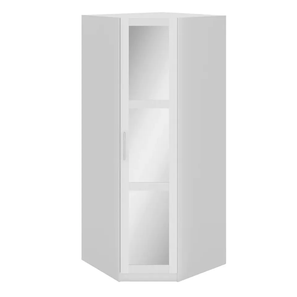 DESIGNER BOSTON CORNER MIRROR WARDROBE (SELF ASSEMBLY)