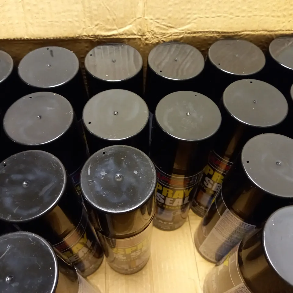 BOX OF 24 RAPIDE SPRAY SEAL MASTIC SEALANT BLACK