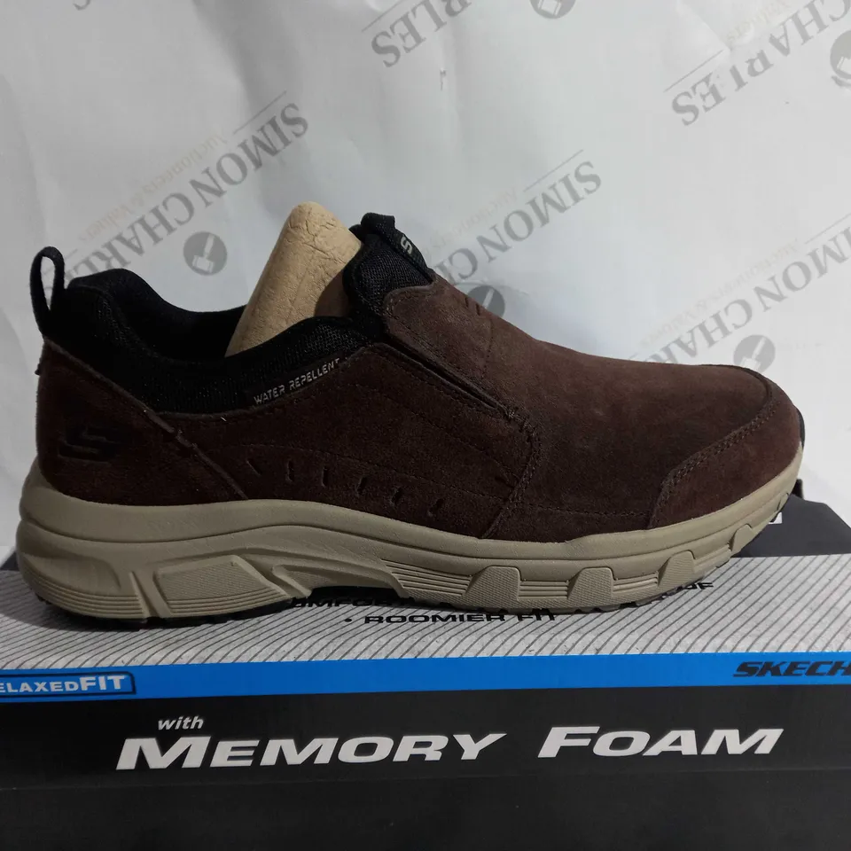 SKECHERS MEN'S OAK CANYON SUEDE SLIP ON SHOE - 11