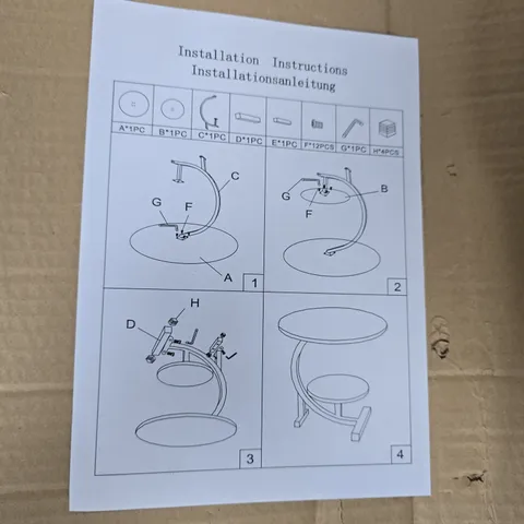 TABLE WITH FABRIC TOPPER β ASSEMBLY INSTRUCTIONS INCLUDED