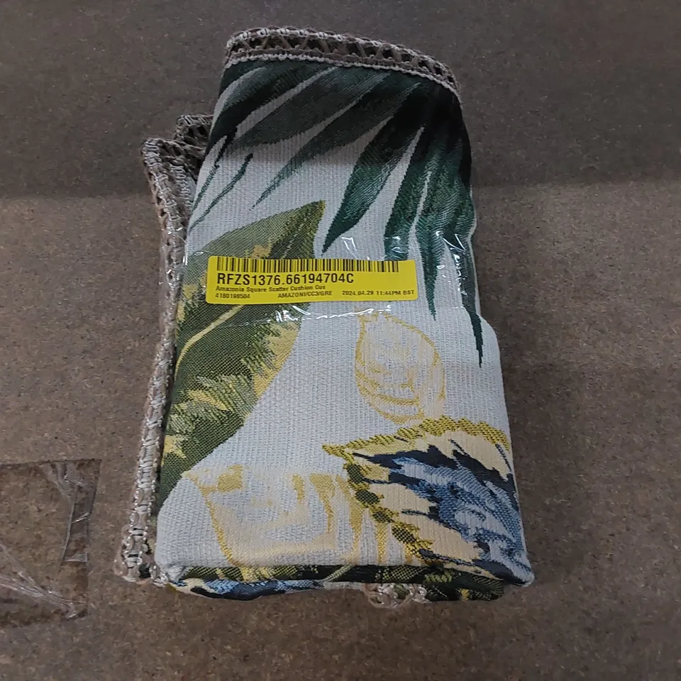 AMAZONIA SQUARE SCATTER CUSHION COVER - GREEN // 50 X 50CM (1 ITEM)