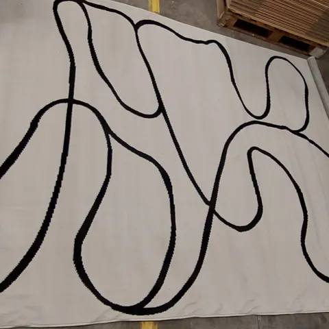 PISA ABSTRACT MACHINE WOVEN AREA RUG 6'7" Γ 9'