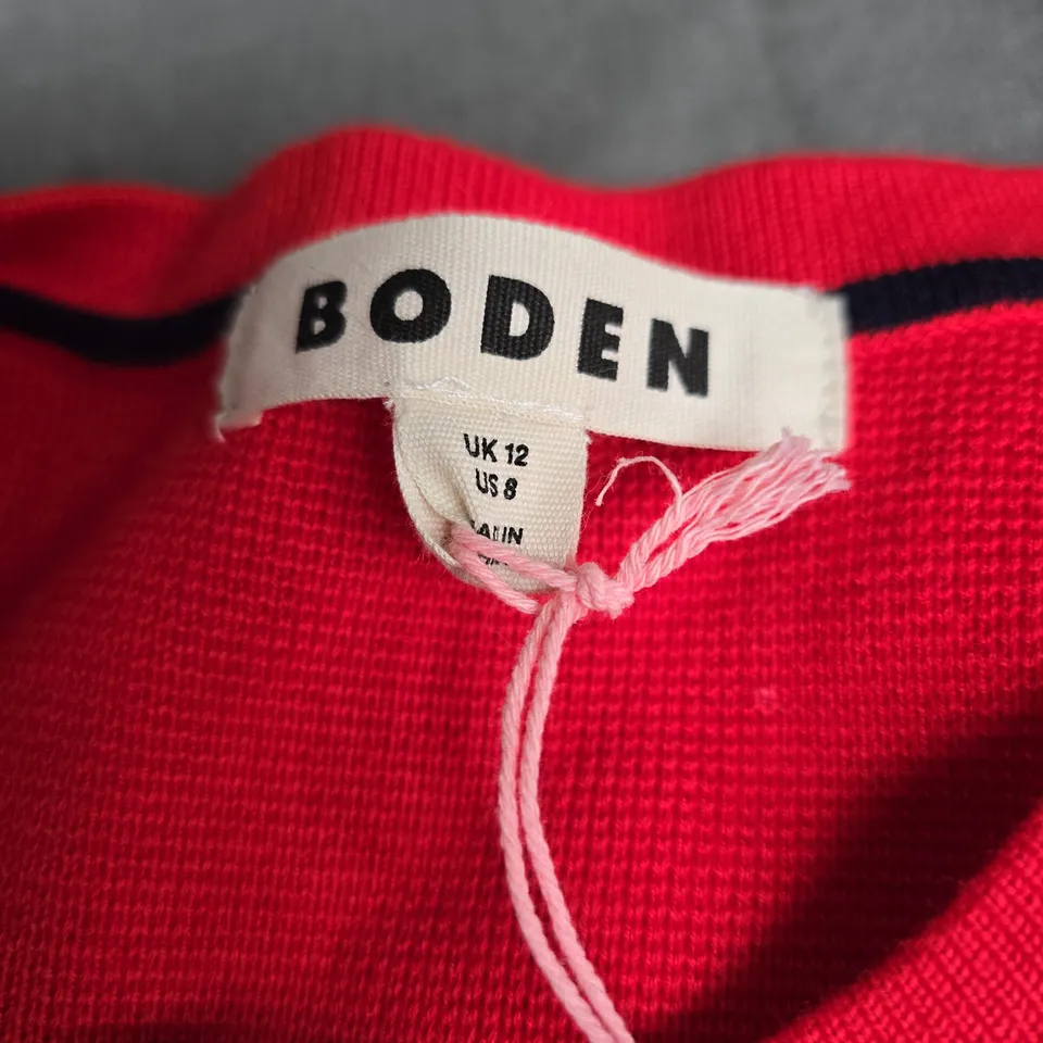 BODEN RED KNIT TOP – UK 12 