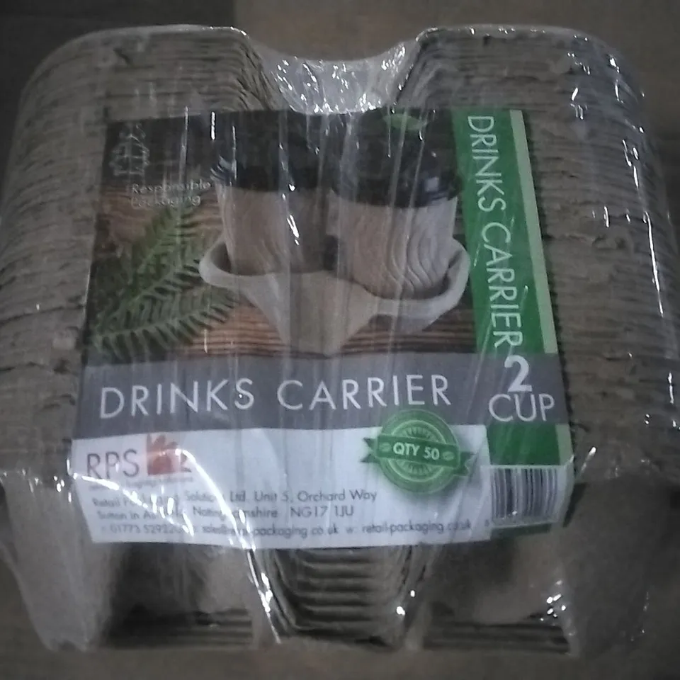 BOXED 2 CUP DRINKS CARRIER APPROXIMATELY 8 PER BOX 