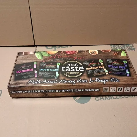JD SEASONINGS RUBS AND RECIPE KIT, BOX SET WITH 10 DIFFERENT FLAVOURS