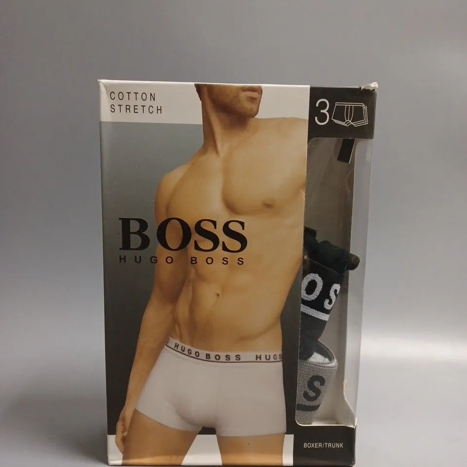 HUGO BOSS MEN'S 2-PACK STRETCH COTTON POUCH TRUNKS / BOXER BRIEFS MEDIUM