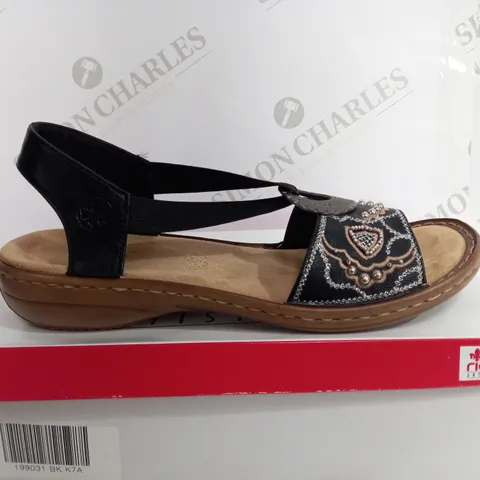 BOXED RIEKER ANTISTRESS SCHWARTS BLACK SIZE 7.5