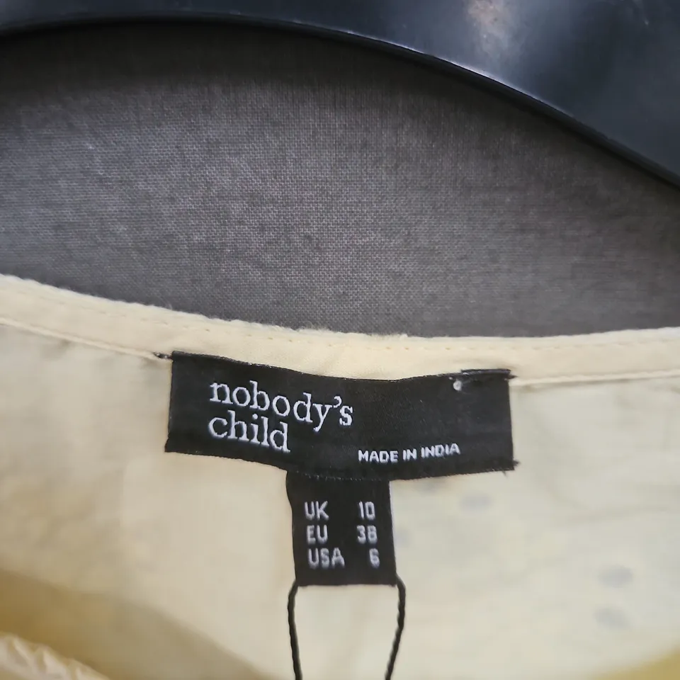 NOBODY'S CHILD CREAM EYELET DRESS, UK 10 (EU 38, US 6)