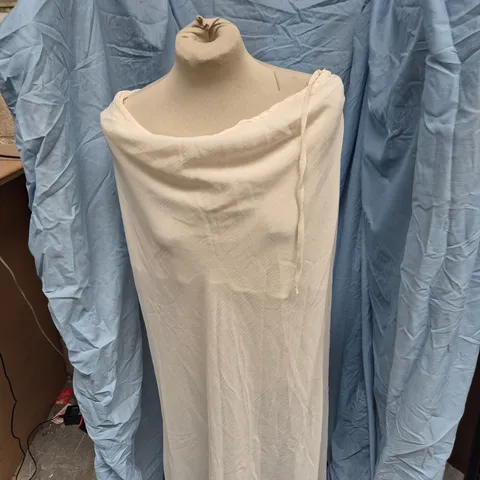 SNDYS CREAM DRAPED OFF-SHOULDER DRESS – SIZE XL