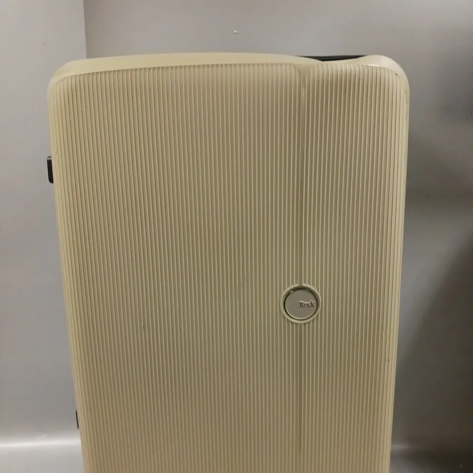 ROCK LUGGAGE HUDSON 8 WHEEL PP HARDSHELL LARGE SUITCASE - CHAMPAGNE  - COLLECTION ONLY