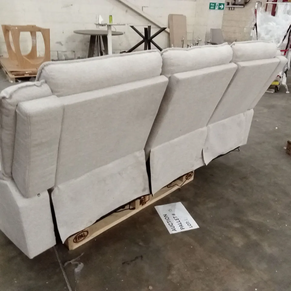 SKYE 3 SEATER LINEN ELECTRIC RECLINER SOFA
