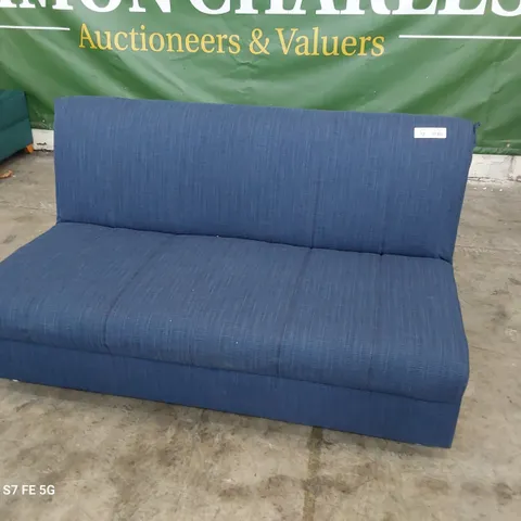 DESIGNER FOLD OUT SOFABED BLUE FABRIC