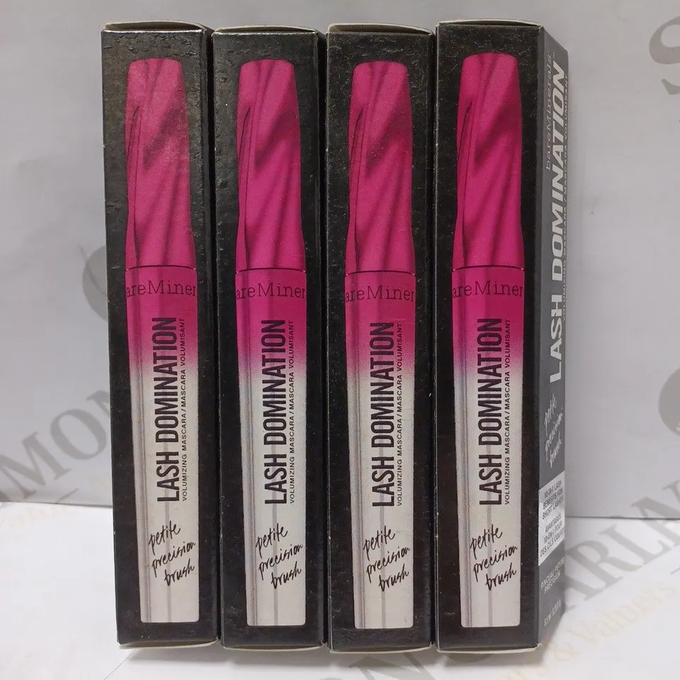 LOT OF 4 BAREMINERALS LASH DOMINATION VOLUMIZING MASCARA