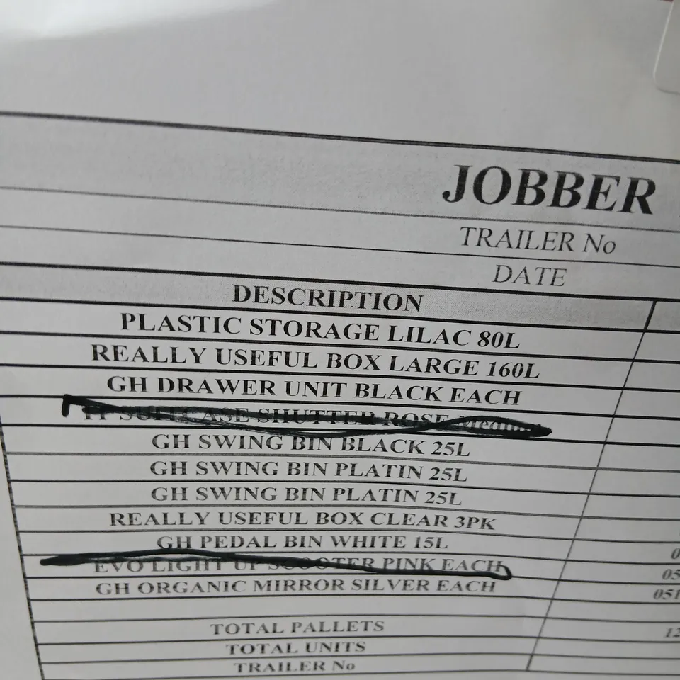 PALLET OF APPROXIMATELY 8 ASSORTED PRODUCTS TO INCLUDE; PLASTIC STORAGE, DRAWER UNIT, SWING BIN AND ORGANIC MIRROR