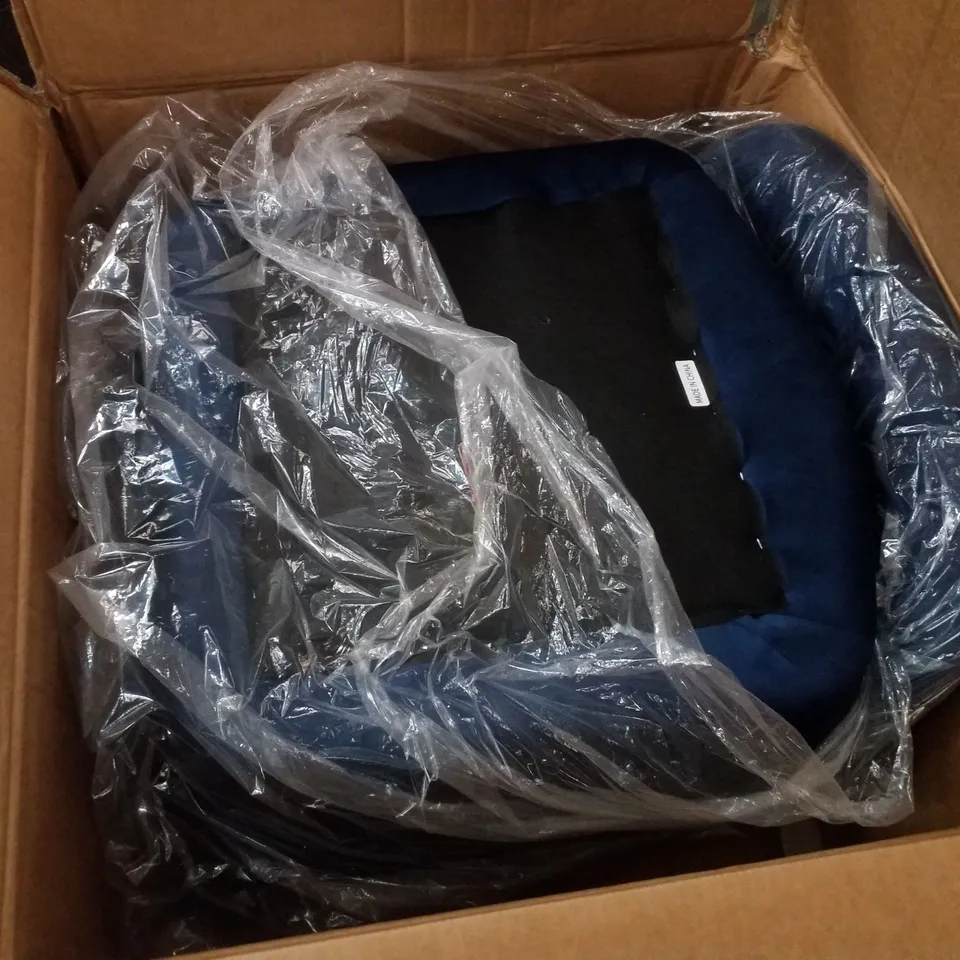 BOXED SET OF 2 BLUE VELVET DINING CHAIRS