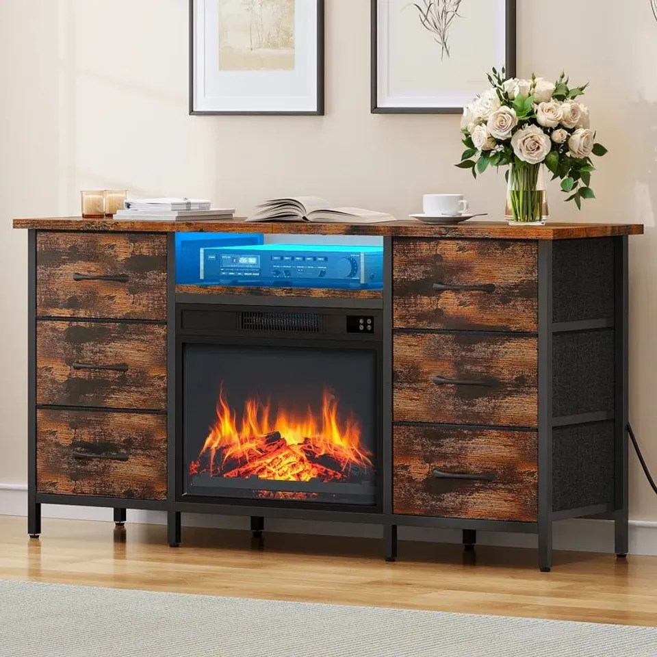 BOXED METRO LANE 120CM W BLACK ELECTRIC FIREPLACE WITH 2000 BTU (1 BOX)