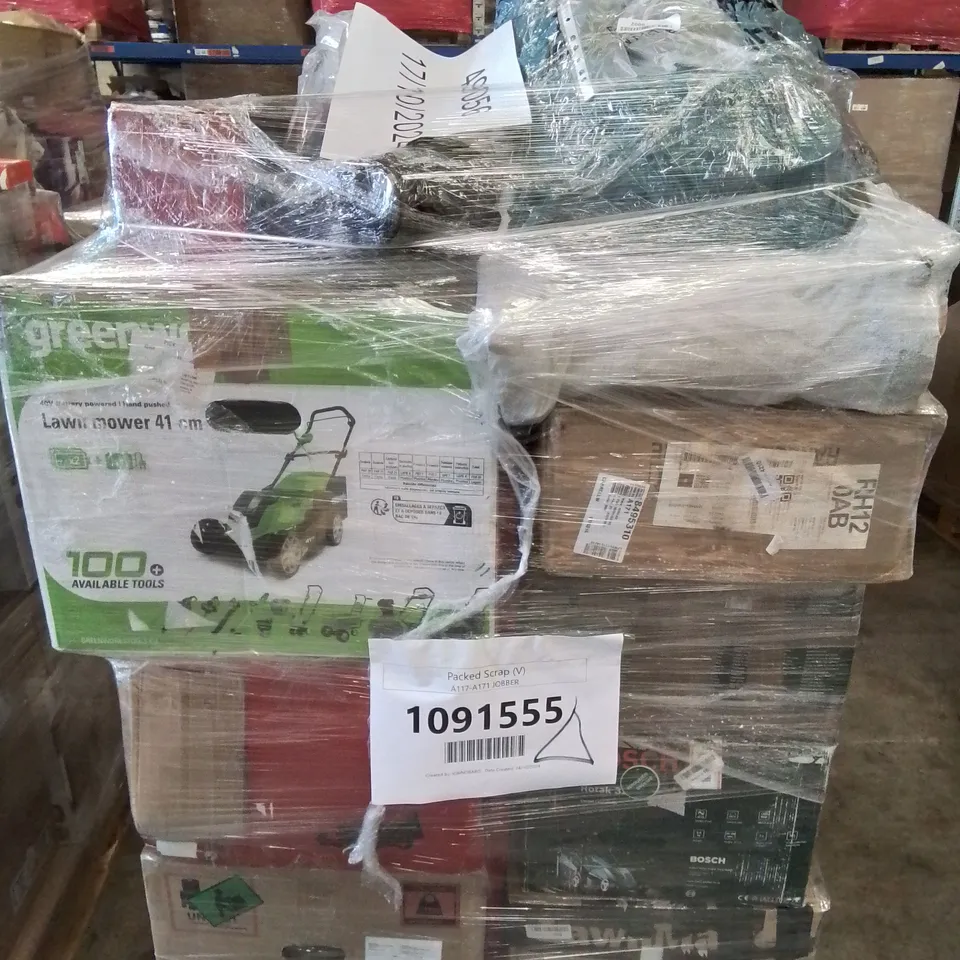 PALLET OF APPROXIMATELY 14 UNPROCESSED RAW RETURN HOUSEHOLD AND ELECTRICAL GOODS TO INCLUDE;