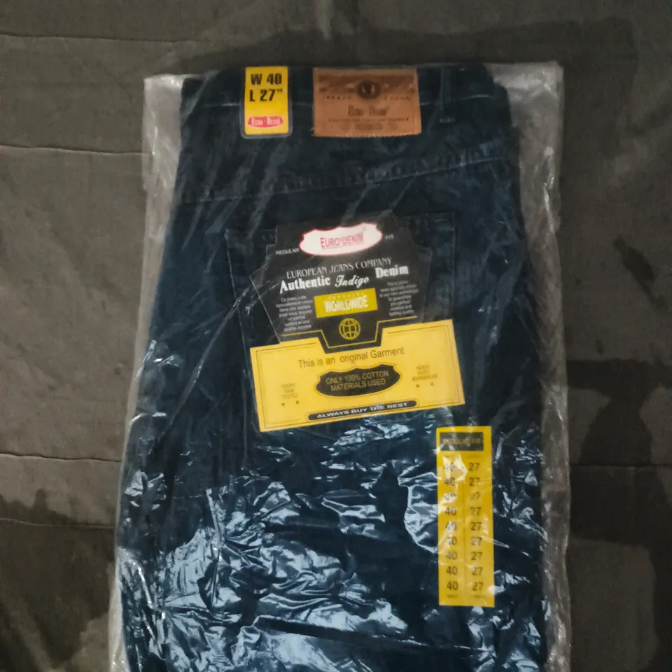 EURO DENIM JEANS IN BLUE SIZE 40/27