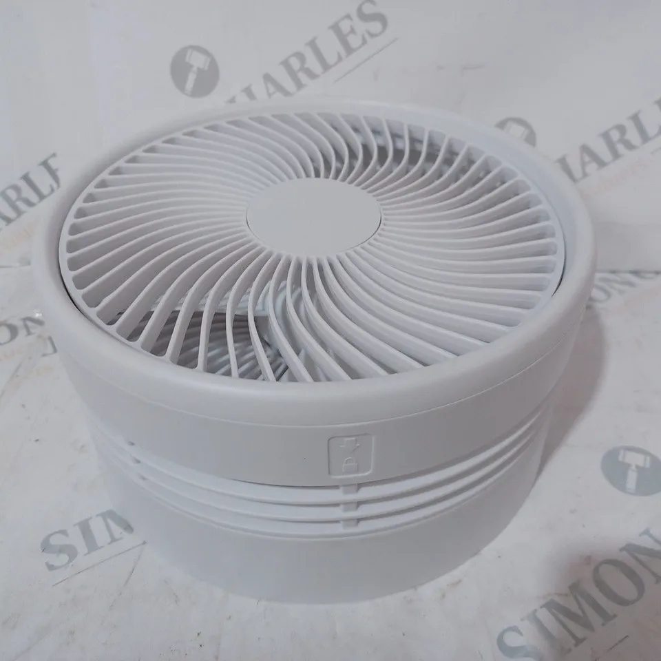 BELL & HOWELL RECHARGEABLE EXTENDABLE DESK & FLOOR FAN, WHITE