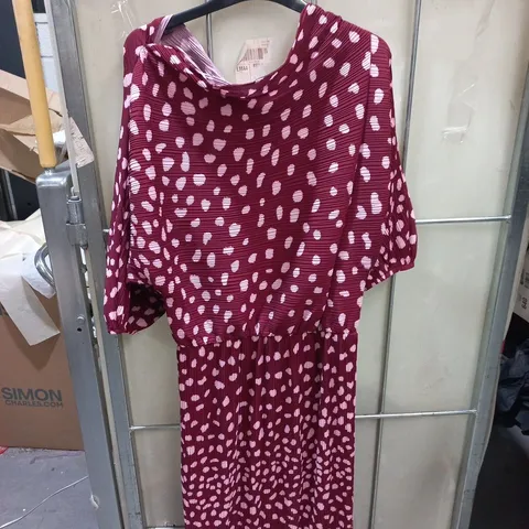 NEVER FULLY DRESSED BURGUNDY DEER MILLY DRESS MEDIUM TAGGED