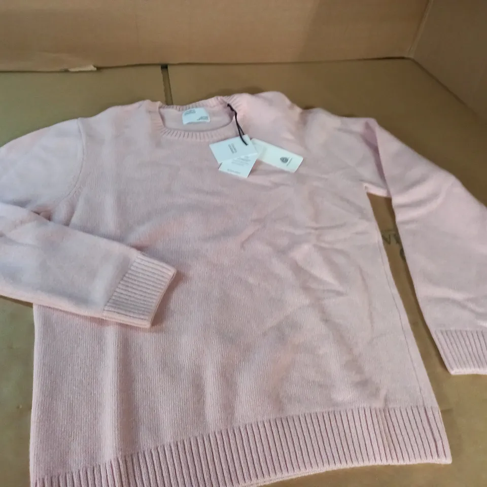 COLOURFUL STANDARD PURE NEW WOOL PINK JUMPER - M