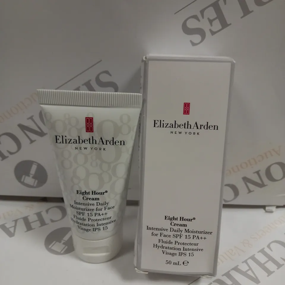 BOXED ELIZABETH ARDEN EIGHT HOUR CREAM INTENSIVE DAILY MOISTURISER FOR FACE SPF 15 50ML