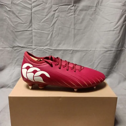 BOXED PAIR OF CANTERBURY CCC SPEED FALCON TEAM SG AU RED FOOTBALL BOOTS UK 10.5