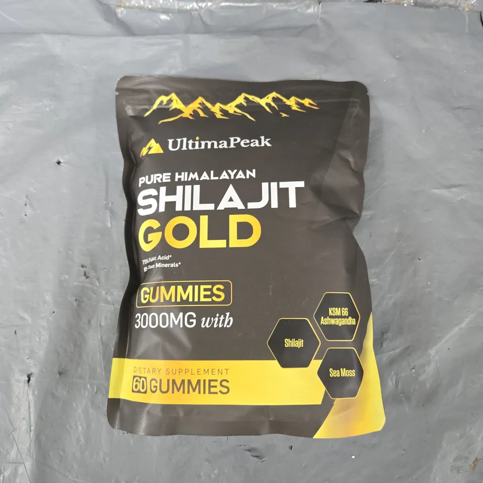 ULTIMAPEAK PURE HIMILAYAN SHILAJIT GOLD GUMMIES 3000MG X60