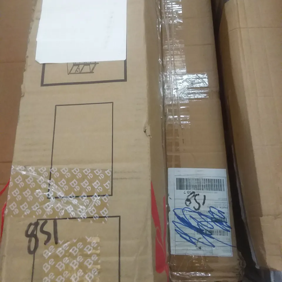 BOXED L SHAPED COMPUTER DESK - RUSTIC BROWN