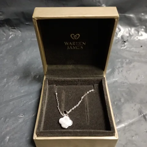 WARREN JAMES FOUR-LEAF CLOVER PENDANT ON CHAIN 