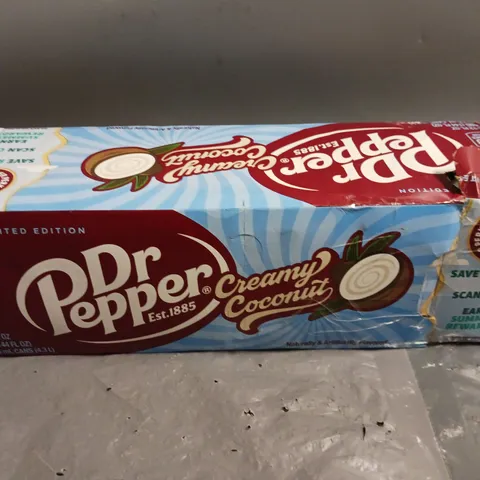 12 DR PEPPER CREAMY COCONUT FLAVOUR DRINKS CANS (12x355ml) - COLECTION ONLY