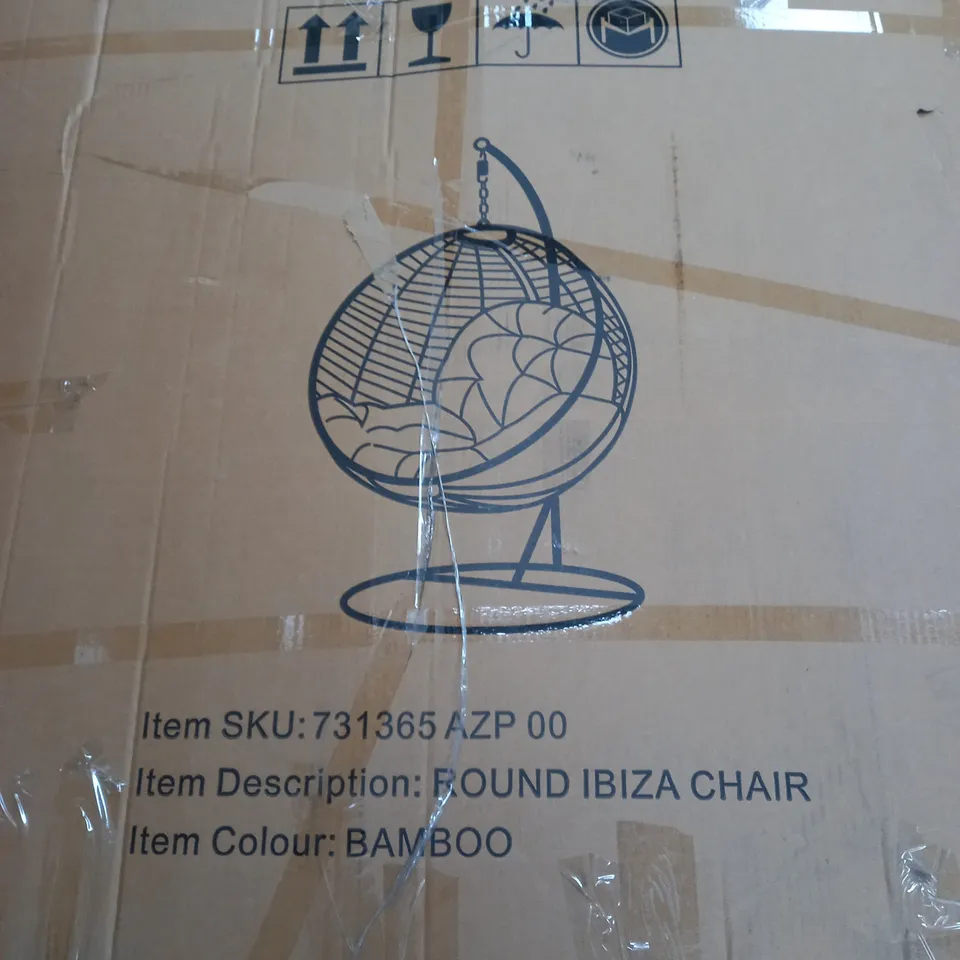 INNOVATORS ROUND IBIZA HANGING CHAIR, BAMBOO [COLLECTION ONLY]