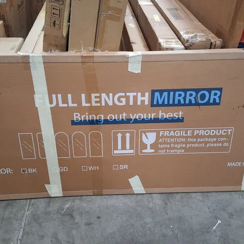 BOXED FULL LENGTH MIRROR - BLACK