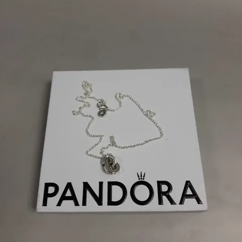 PANDORA SIGNATURE INTERTWINED PAVÉ PENDANT NECKLACE