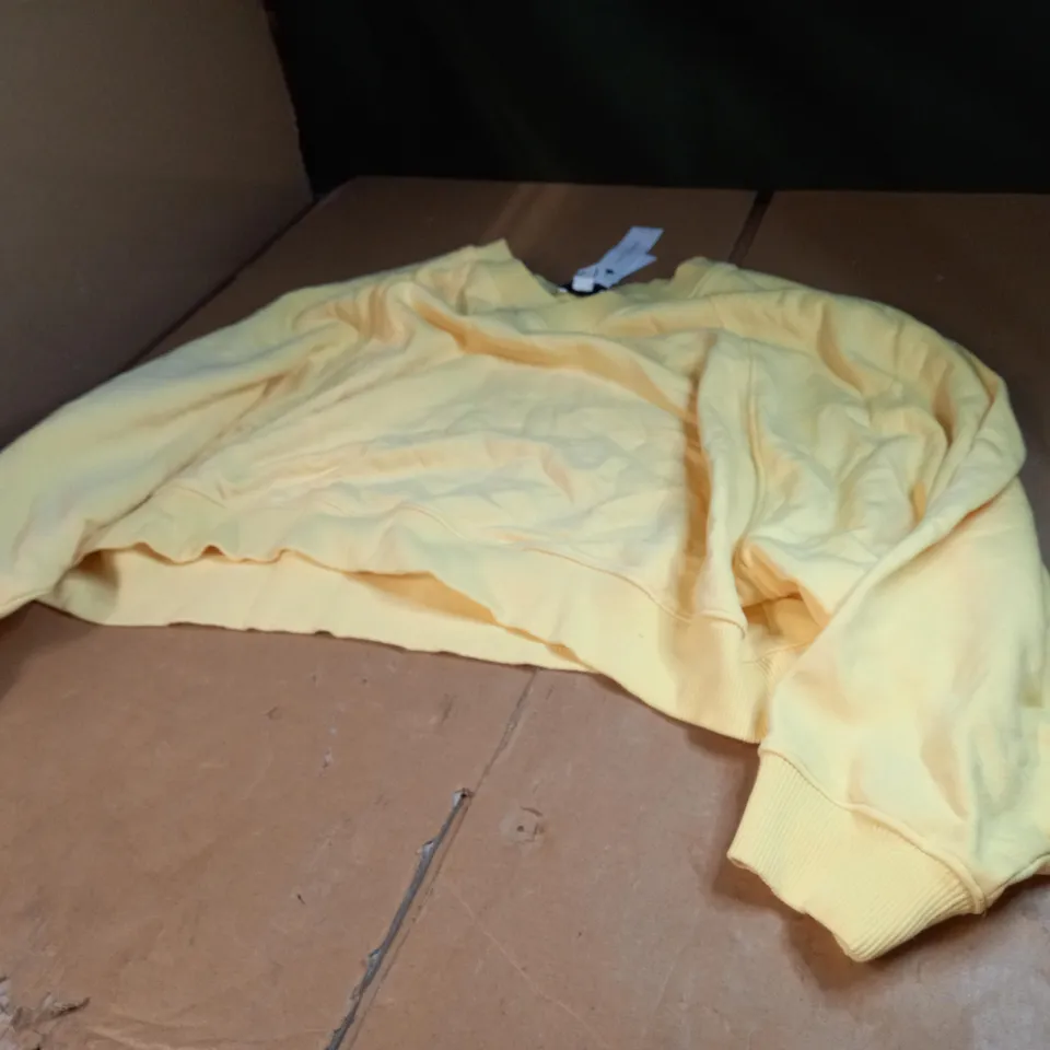 YELLOW LADIES CROP TOP - L