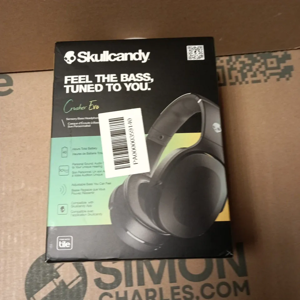 SKULLCANDY CRUSHER EVO WIRELESS HEADPHONES – BLACK 
