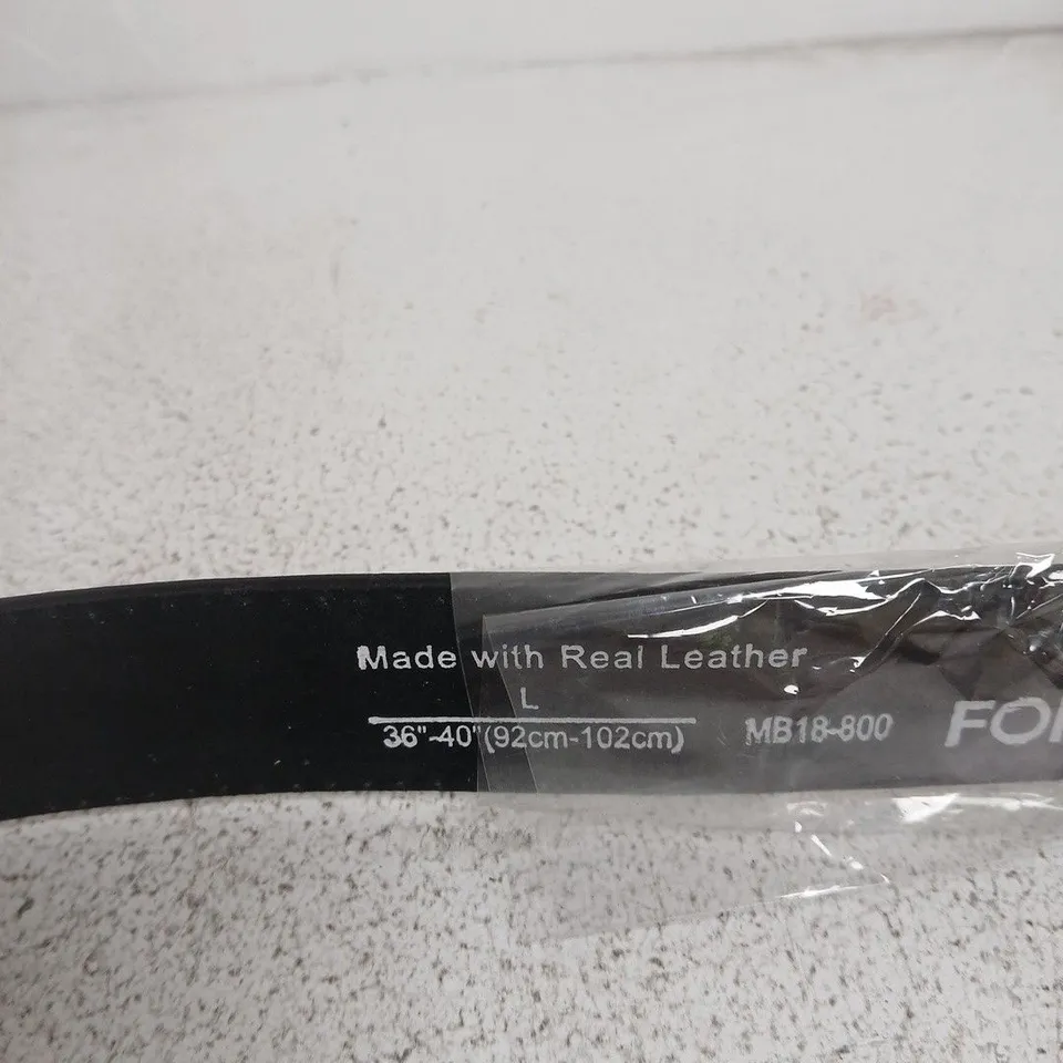 FOREST LEATHER BELT – BLACK, SIZE L (36-40IN / 92-102CM)