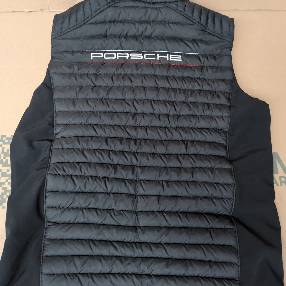 PORSCHE GILET IN BLACK SIZE LARGE