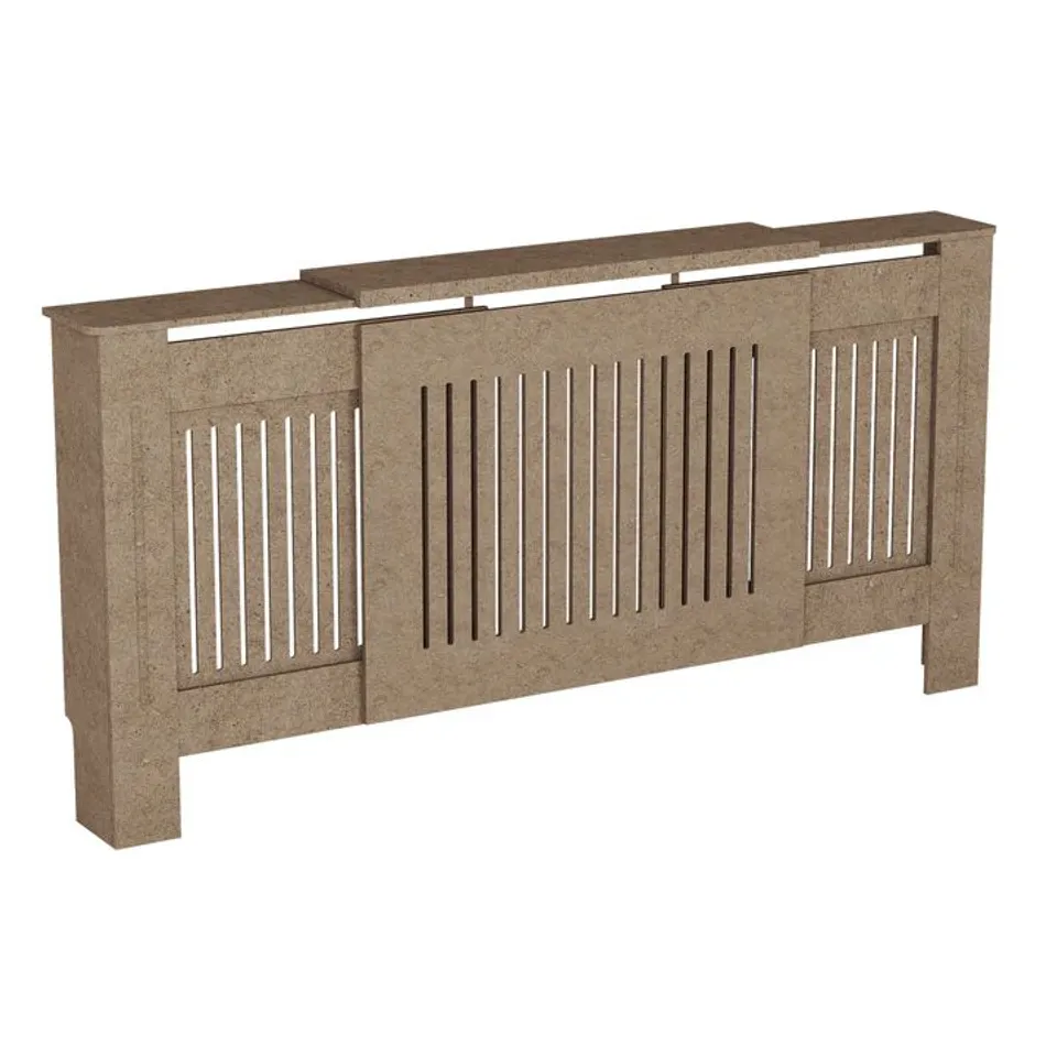 BOXED VIDA CHELSEA ADJUSTABLE RADIATOR COVER, UNFINISHED (1 BOX)